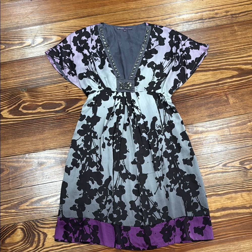 Hale Bob 100% silk mini dress